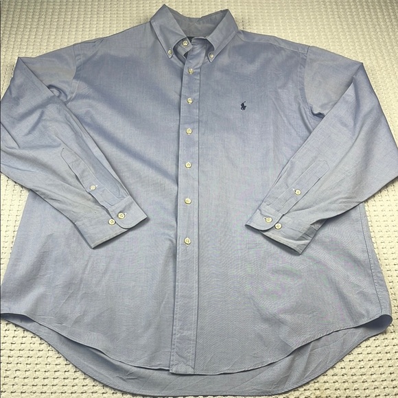 Polo Ralph Lauren Other - Polo by Ralph Lauren Men's Blue Button-Down Shirt 16.5” Neck Size XXL Pre Owned